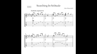 Searching In Solitude by Alan Shoesmith sheet music with standard notation and guitar tablature [upl. by Jermaine]