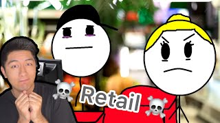 The pain of working a retail job reaction [upl. by Nylessej]