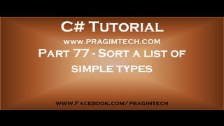 Part 77 Sort a list of simple types in c [upl. by Hasheem]
