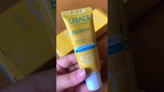 uriage bariésun crème solaire spf 50 واقي شمسي للبشرة ذهنية [upl. by Garrott502]