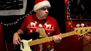 quotChristmas Wrappingquot by The Waitresses bass play along cover [upl. by Alim]