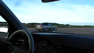 50300 Kmh Saab 93 Cab 430 HP Vs E55 AMG W210 400 HP No SC [upl. by Elboa481]