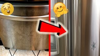 Como Limpiar Un Refrigerador De Stainless Steel Queda Como Nuevo [upl. by Staw]