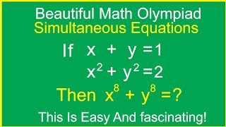 Math Olympiad Simultaneous Linear And Quadratic polynomial  Algebraic substitution Quadratics [upl. by Khalin]