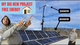 Solar Energy And Wind Turbine Diy 48v Lifepo4 Total Offgrid live on MY HOME [upl. by Bobina3]