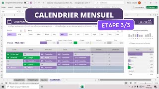 Créer un calendrier mensuel  Episode 33  Tuto Excel [upl. by Madancy]