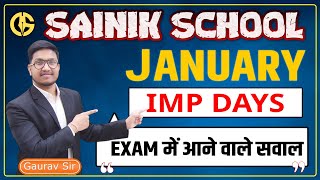 Januaryजनवरी Month Important Days🔥🔥Sainik School AISSEE2025 [upl. by Charin200]