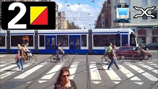 🚊 GVB Amsterdam Tramlijn 2 Cabinerit Nieuw Sloten  Centraal Station Drivers view POV [upl. by Rikki]