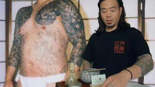 Matcha Shop Owners Japanese Tattoo Body Suit JPN CC [upl. by Yrreb]