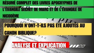 livres apocryphes LÉVANGILE secret de Marc et lévangile de Nicodème [upl. by My]