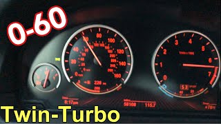 BMW 550i Stock 060 Pull Acceleration [upl. by Nosnej]