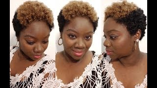 Wow its a wig DIYHow to make a natural curly tapered wig [upl. by Bil813]