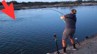 Flathead Catfishing a Small Arizona Desert River [upl. by Eenerb107]