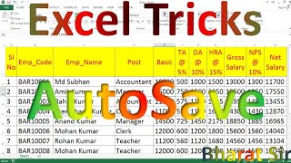 AutoSave Excel Workbook  Excel AutoSave with VBA code  Excel Tricks [upl. by Petronille]