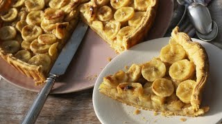 Recette  Tarte à la banane [upl. by Nahgen]