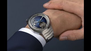 H Moser amp Cie Streamliner Concept Minute Repeater Tourbillon Blue Enamel [upl. by Dupre563]