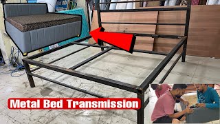 How to convert iron bed to modular bed  Metal bed transformation DIY [upl. by Jillane717]