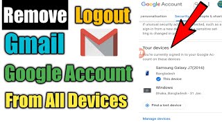 How to Remove Google Account from an Android Phone  How to sign out of Google Account Android [upl. by Ttennej]