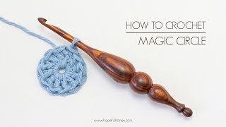 How To Crochet The Magic Circle Magic Loop  Easy Tutorial by Hopeful Honey [upl. by Ilyse]