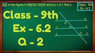 Class  9th Ex  62 Q 2 Lines and Angles Maths NCERT CBSE [upl. by Aja]