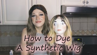 How To Dye A Synthetic Wig  Wig Hack  Wig Dying  Rit Dye Review  How To Make A Wig Look Natural [upl. by Kendall]