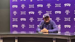 TCU vs Kansas State game week  Sonny Dykes press conference [upl. by Ogaitnas]