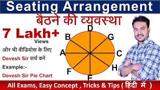 Seating Arrangement  1  In Hindi  Reasoning Shortcut and Tricks [upl. by Newg]