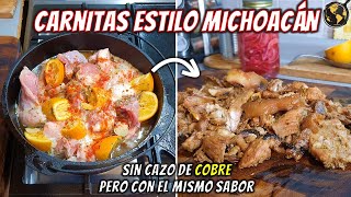 Como hacer CARNITAS estilo Michoacán en Casa  y sin Cazo de Cobre  Cocina Universal [upl. by Aerbua]