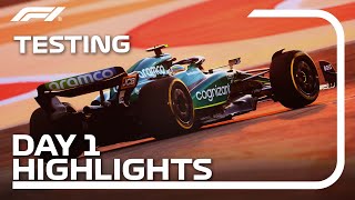 Day 1 Highlights  F1 PreSeason Testing [upl. by Goodkin]