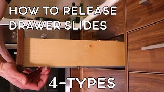 How To Release Drawer Slides  4 Types [upl. by Pan]