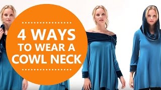 Four Ways to Wear a Cowl Neck with Simplicity Pattern 1014 [upl. by Savior]