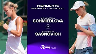 Anna Karolina Schmiedlova vs Aliaksandra Sasnovich  2024 Budapest Semifinal  WTA Match Highlights [upl. by Conley]