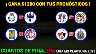 PRONÓSTICOS para los CUARTOS DE FINAL IDA en la LIGUILLA Liga MX CLAUSURA 2023 [upl. by Layton711]