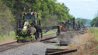 CSX Replacing Railroad Ties on the CEampD sub [upl. by Monto]