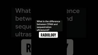 Pulmonary Sequestration Vs CPAM  Ultrasound  Radiology [upl. by Venus468]