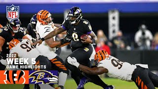 Cincinatti Bengals vs Baltimore Ravens  2022 Week 5 Highlights [upl. by Aryas]