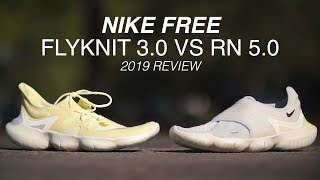 NIKE FREE RN FLYKNIT 30 VS NIKE FREE RN 50 REVIEW 2019 [upl. by Aehsel]