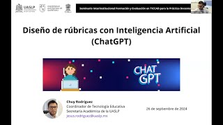 Sesión 2 Inteligencia Artificial para Docentes Diseño de Rúbricas de Evaluación [upl. by Trista228]