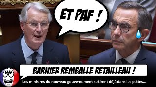 BORDEL et RÈGLEMENTS DE COMPTE lors du discours de Michel Barnier à lAssemblée Nationale [upl. by Aneehsirk11]