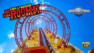 March 2023 Hollywood Rip Ride Rockit Roller Coaster On Ride 4K POV Universal Studios Florida [upl. by Grimes690]