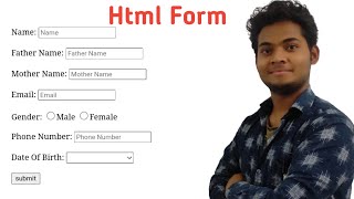 html me form kaise banaye in hindi  how to make form in html htmlform [upl. by Notgnirrac289]