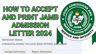 HOW TO CHECK JAMB ADMISSION STATUS 2024  JAMB ADMISSION Studentlecturer jamboard education [upl. by Knowling]