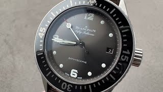 Blancpain Fifty Fathoms Bathyscaphe 38mm Revolution 51001110NAMA Blancpain Watch Review [upl. by Ennayrb482]