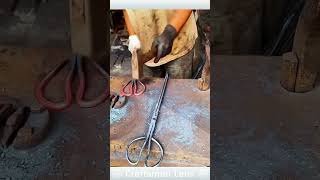 Hand forged fire tongs process [upl. by Sielen]