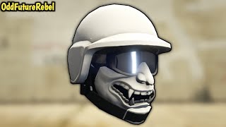 GTA 5 WHITE BULLET PROOF HELMET ON ANY SAVED OUTFIT ALL CONSOLES [upl. by Ennaear]