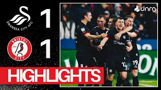 KNIGHT HEADER EARNS POINT 💥 Swansea City 11 Bristol City  Highlights [upl. by Kristan]