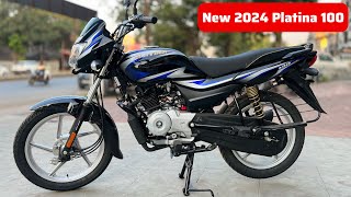 New 2024 Bajaj Platina 100 Comfortec Kick Start Review  On Road Price  Platina Bike [upl. by Nitsua]