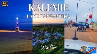 Exploring Kalemie DRC Tanganyika Lake  4K ULTRA HD Video by Drone [upl. by Zsa]