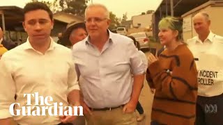 Youre not welcome Australian PM Scott Morrison heckled by bushfire victims [upl. by Frederica]