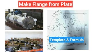 Flange fabrication from Plate  TemplateampFormula  Piping [upl. by Gayelord]